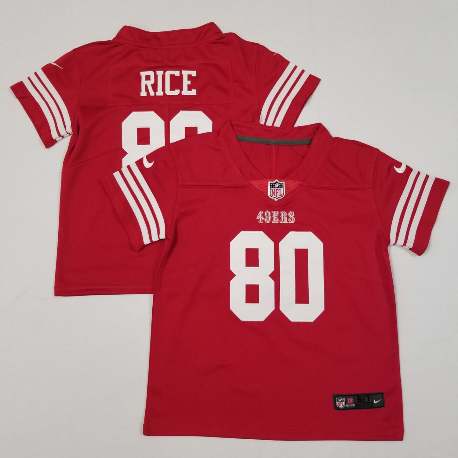 Toddler Nike 49ers #80 Jerry Rice Red Team Color Stitched NFL Vapor Untouchable Limited Jersey